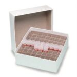 Caixa Microtubo Criogenico 1,5Ml - 2,0Ml  Papelao C/Tampa  Branco - 12Un