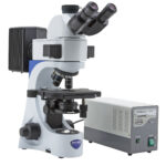 Microscópio vertical laboratorial para fluorescência
